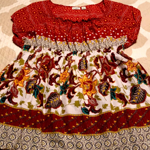 Cato Bohemian Peasant Womens Top/Shirt - Picture 1 of 11